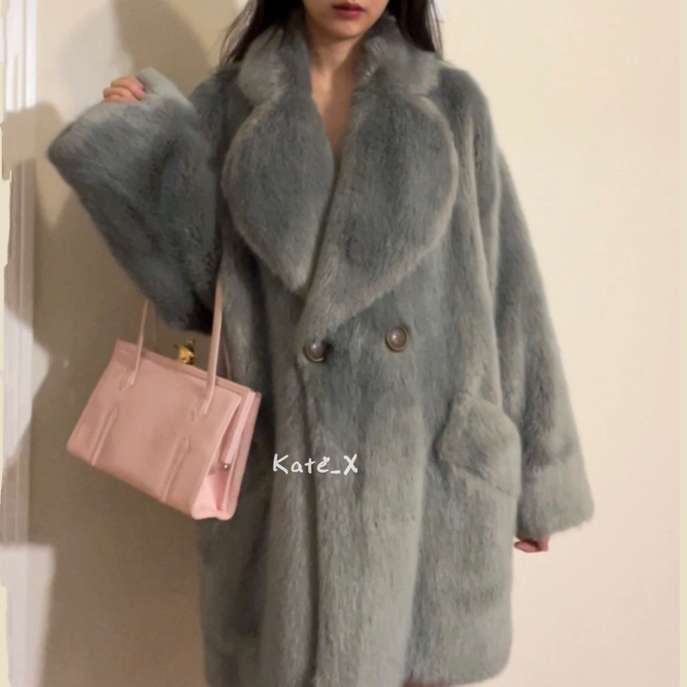 Vivienne Westwood Heart Collar Faux Fur Coat